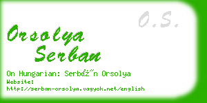 orsolya serban business card